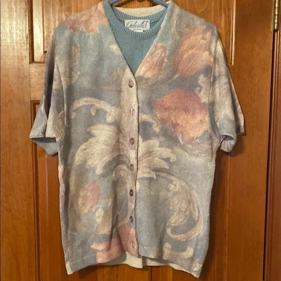 Twin Set Sweater Set with Blue Sleeveless Size Medium - Picture 1 of 9